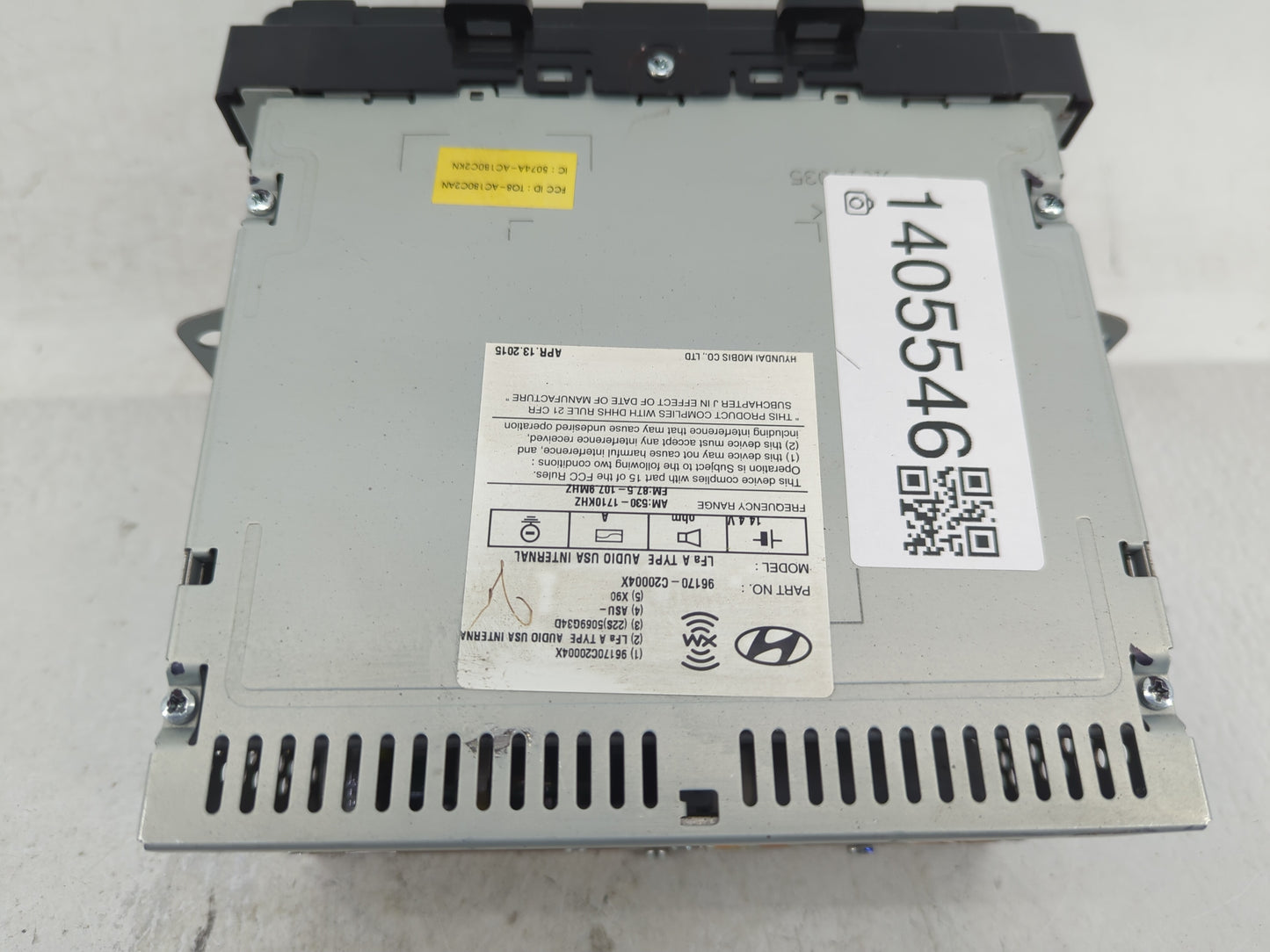 2015 Hyundai Sonata Radio AM FM Cd Player Receiver Replacement P/N:96170-C20004X Fits OEM Used Auto Parts - Oemusedautoparts