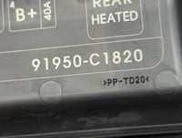 2015 Hyundai Sonata Fusebox Fuse Box Panel Relay Module P/N:91950-C1820 Fits OEM Used Auto Parts - Oemusedautoparts1.com