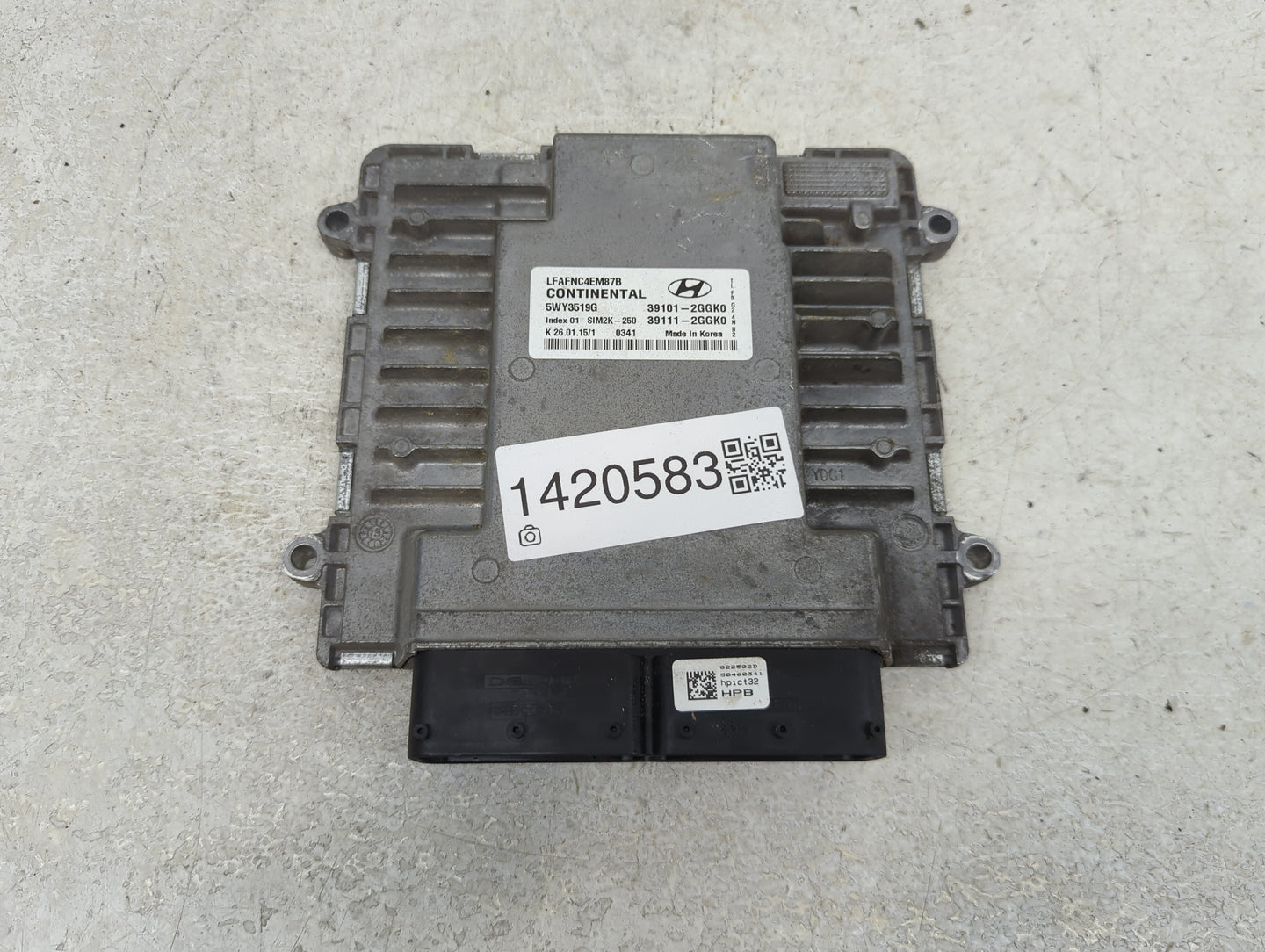 2015-2017 Hyundai Sonata PCM Engine Control Computer ECU ECM PCU OEM P/N:39101-2GGK0 39111-2GGK0 Fits Fits 2015 2016 2017 OE