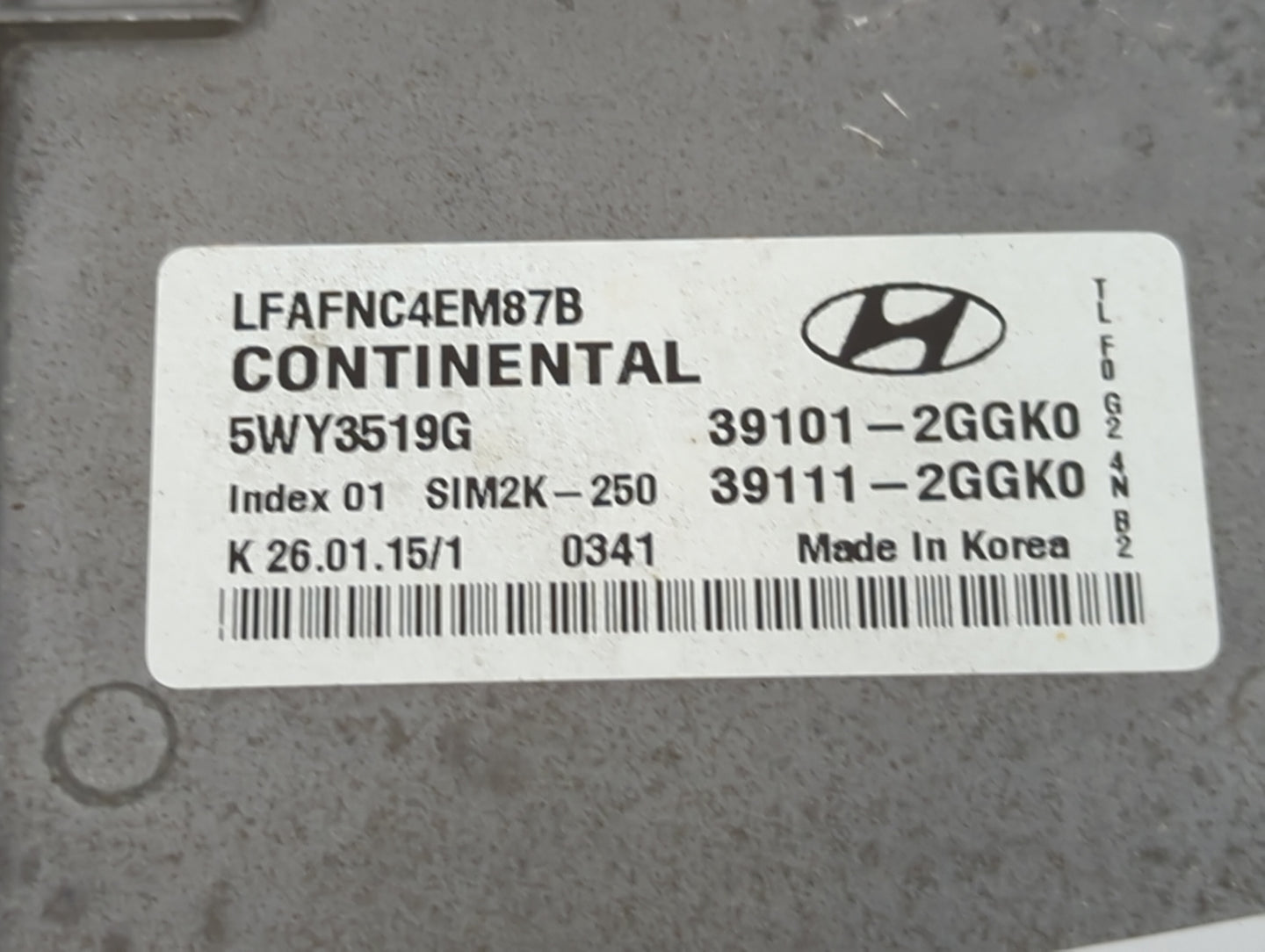 2015-2017 Hyundai Sonata PCM Engine Control Computer ECU ECM PCU OEM P/N:39101-2GGK0 39111-2GGK0 Fits Fits 2015 2016 2017 OE
