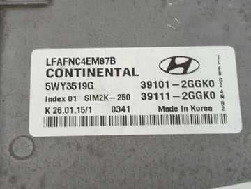 2015-2017 Hyundai Sonata PCM Engine Control Computer ECU ECM PCU OEM P/N:39101-2GGK0 39111-2GGK0 Fits Fits 2015 2016 2017 OEM Used Auto Parts