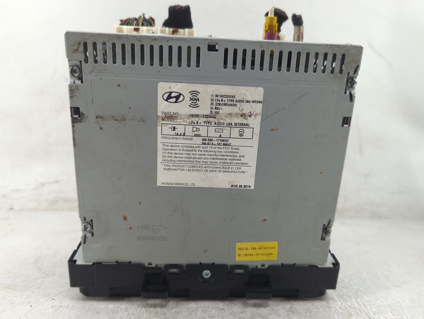 2015-2017 Hyundai Sonata Radio AM FM Cd Player Receiver Replacement P/N:96180-C20004X Fits Fits 2015 2016 2017 OEM Used Auto