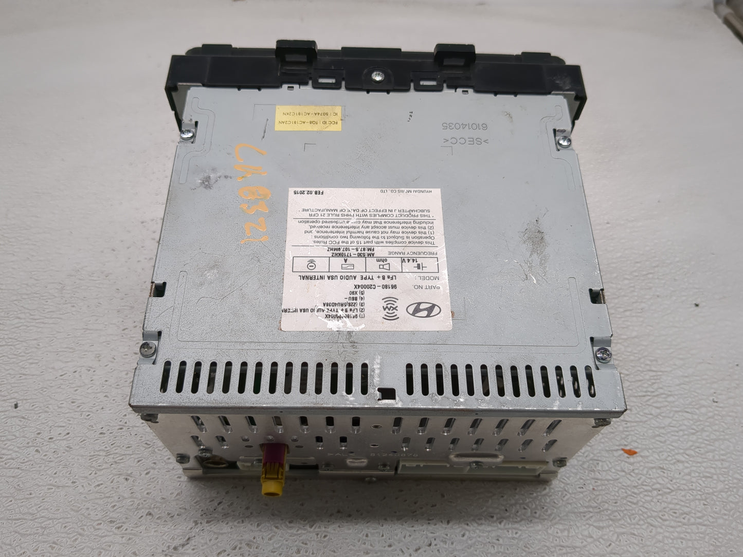 2015-2017 Hyundai Sonata Radio AM FM Cd Player Receiver Replacement P/N:96180-C20004X Fits Fits 2015 2016 2017 OEM Used Auto