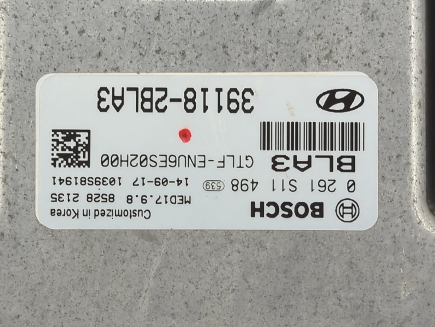 2015 Hyundai Sonata PCM Engine Control Computer ECU ECM PCU OEM P/N:39118-2BLA3 0261S11498, 1038407793 Fits OEM Used Auto Pa