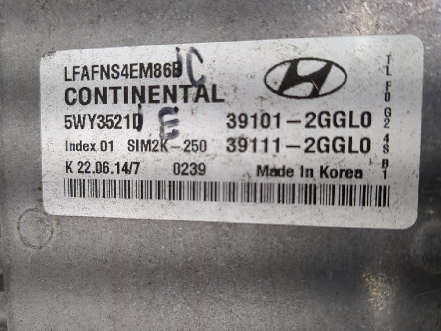 2015-2017 Hyundai Sonata PCM Engine Control Computer ECU ECM PCU OEM P/N:39101-2GGL0 39111-2GGL0 Fits Fits 2015 2016 2017 OE