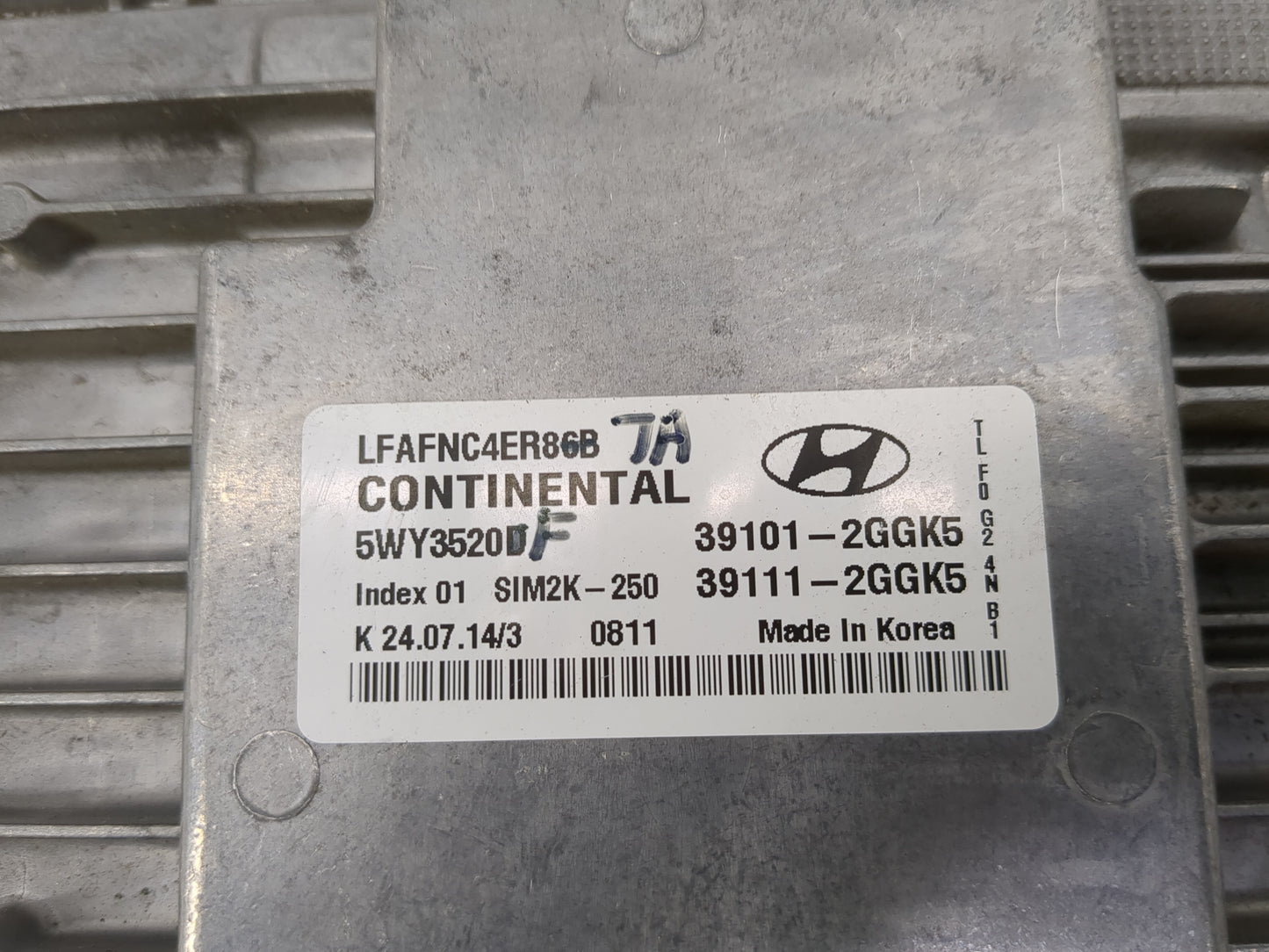 2015-2017 Hyundai Sonata PCM Engine Control Computer ECU ECM PCU OEM P/N:39101-2GGK5 39111-2GGK5 Fits Fits 2015 2016 2017 OE