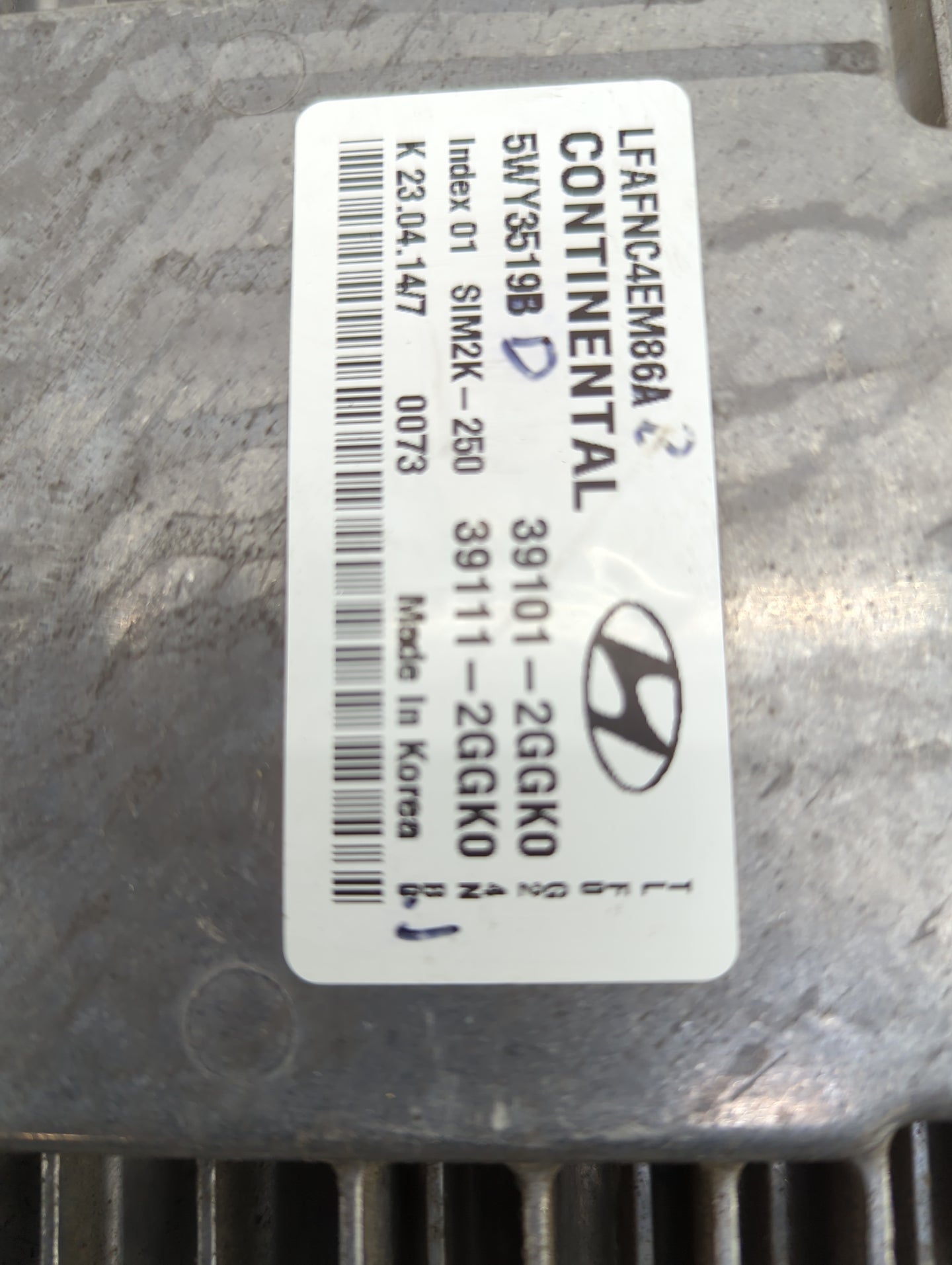 2015-2017 Hyundai Sonata PCM Engine Control Computer ECU ECM PCU OEM P/N:39101-2GGK0 39111-2GGK0 Fits Fits 2015 2016 2017 OE