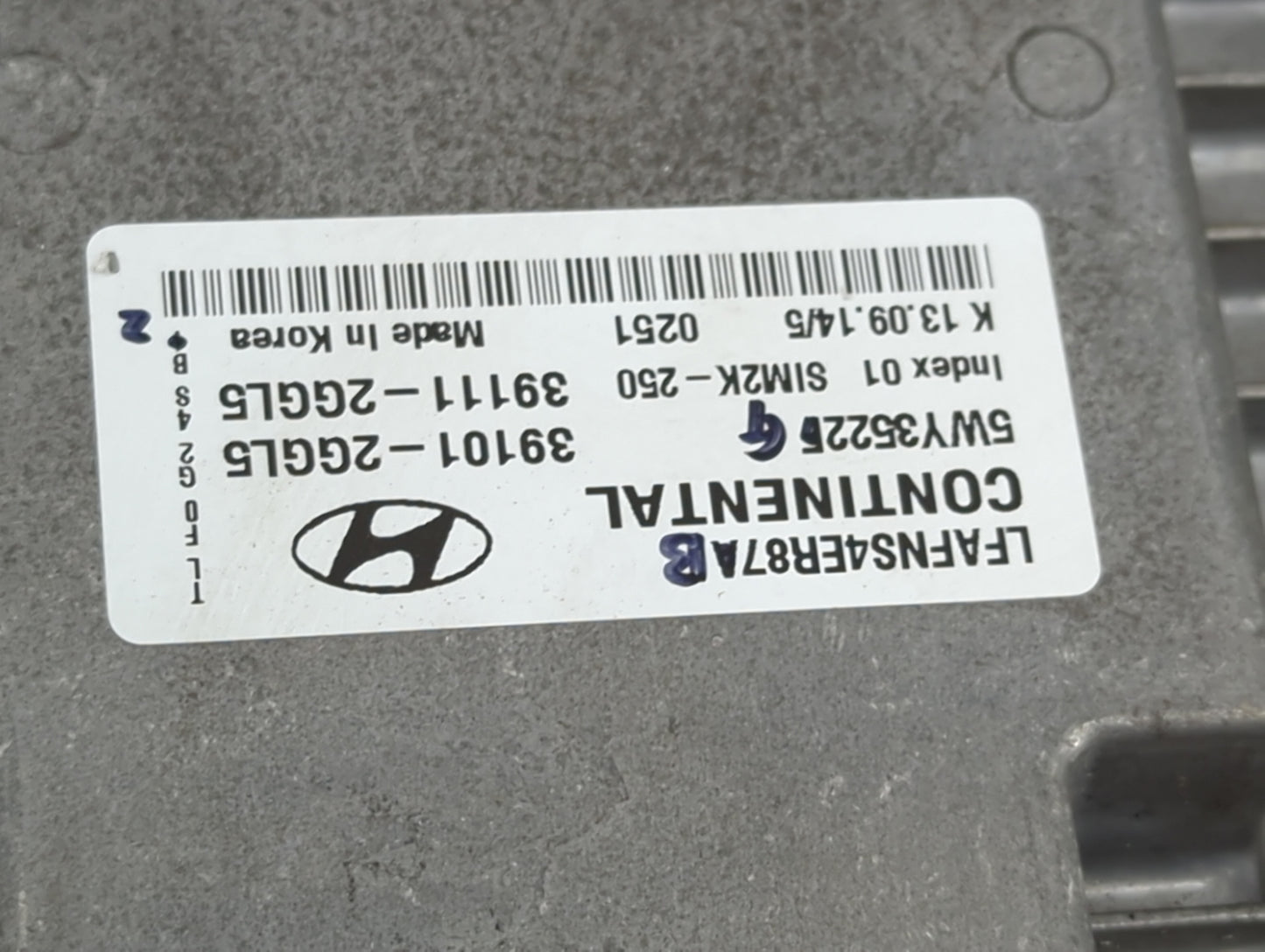 2015-2017 Hyundai Sonata PCM Engine Control Computer ECU ECM PCU OEM P/N:39101-2GGL5 39111-2GGL5 Fits Fits 2015 2016 2017 OE