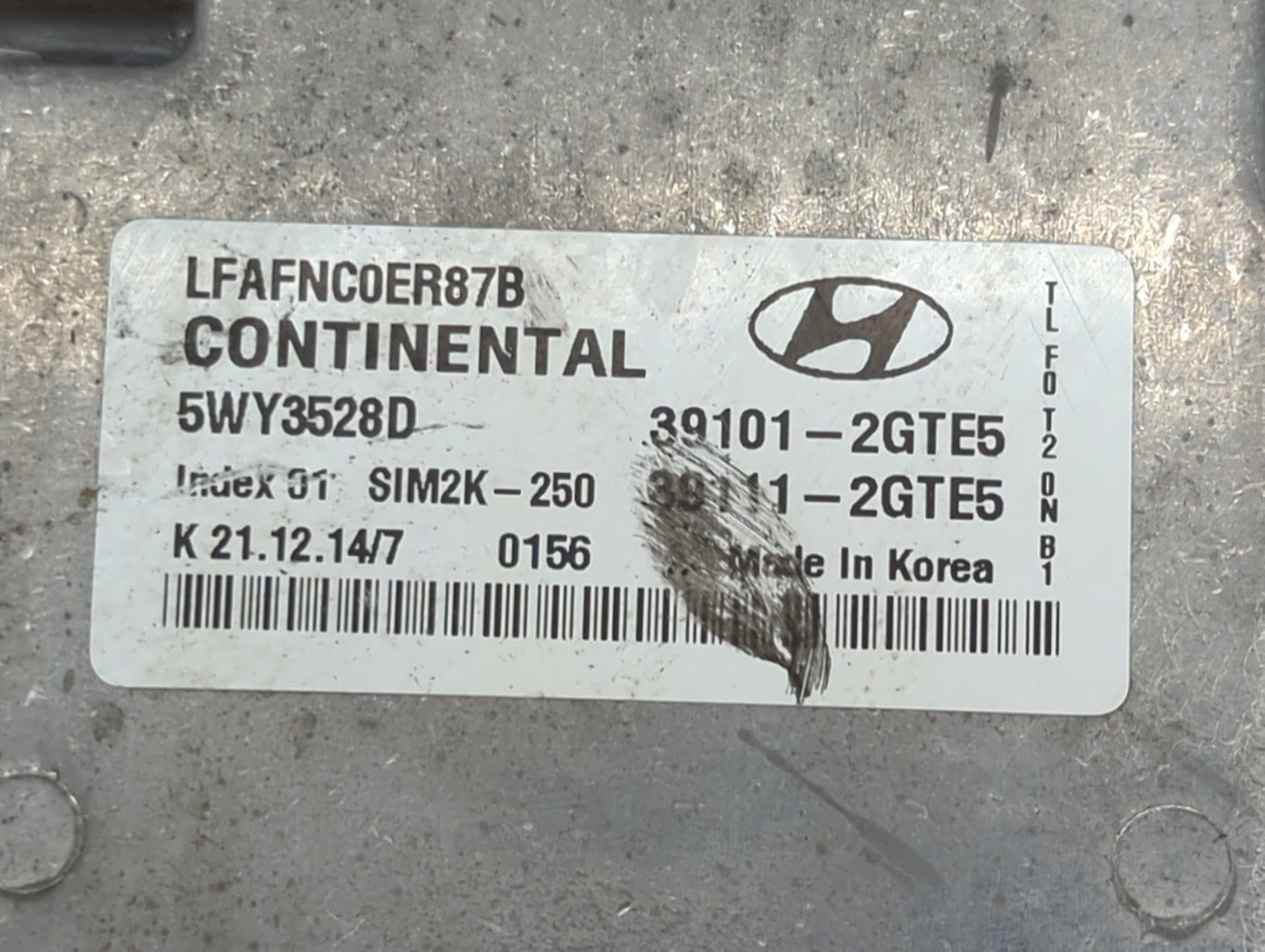 2015-2017 Hyundai Sonata PCM Engine Control Computer ECU ECM PCU OEM P/N:LFAFNC0ER87B 5WY3528D Fits Fits 2015 2016 2017 OEM 
