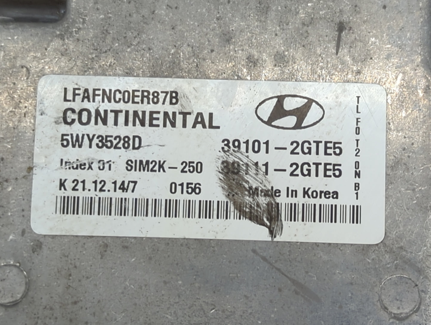 2015-2017 Hyundai Sonata PCM Engine Control Computer ECU ECM PCU OEM P/N:LFAFNC0ER87B 5WY3528D Fits Fits 2015 2016 2017 OEM 