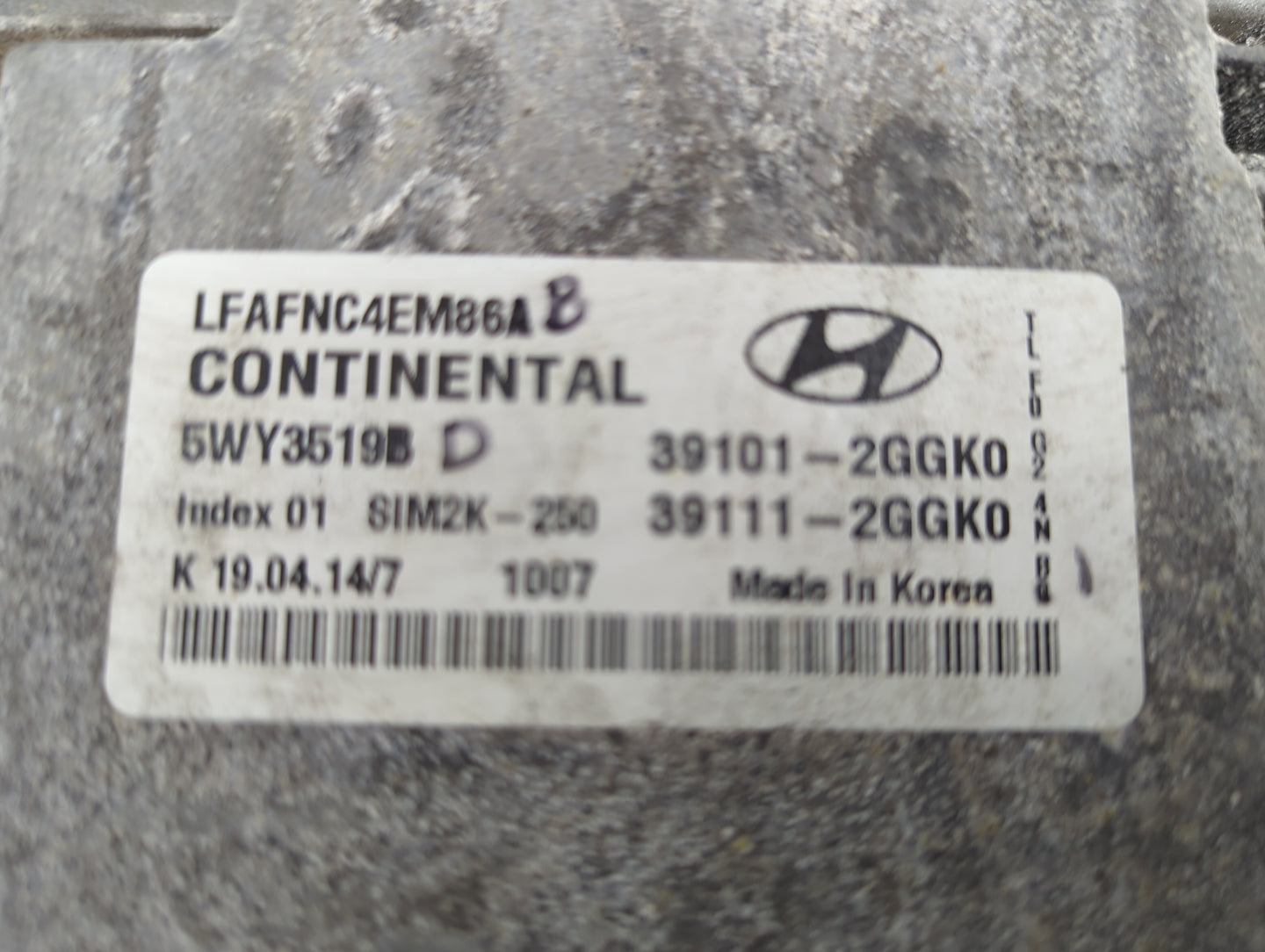 2015-2017 Hyundai Sonata PCM Engine Control Computer ECU ECM PCU OEM P/N:39101-2GGK0 39111-2GGK0 Fits Fits 2015 2016 2017 OE