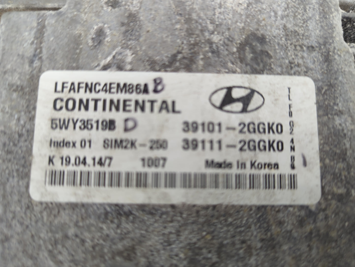 2015-2017 Hyundai Sonata PCM Engine Control Computer ECU ECM PCU OEM P/N:39101-2GGK0 39111-2GGK0 Fits Fits 2015 2016 2017 OE