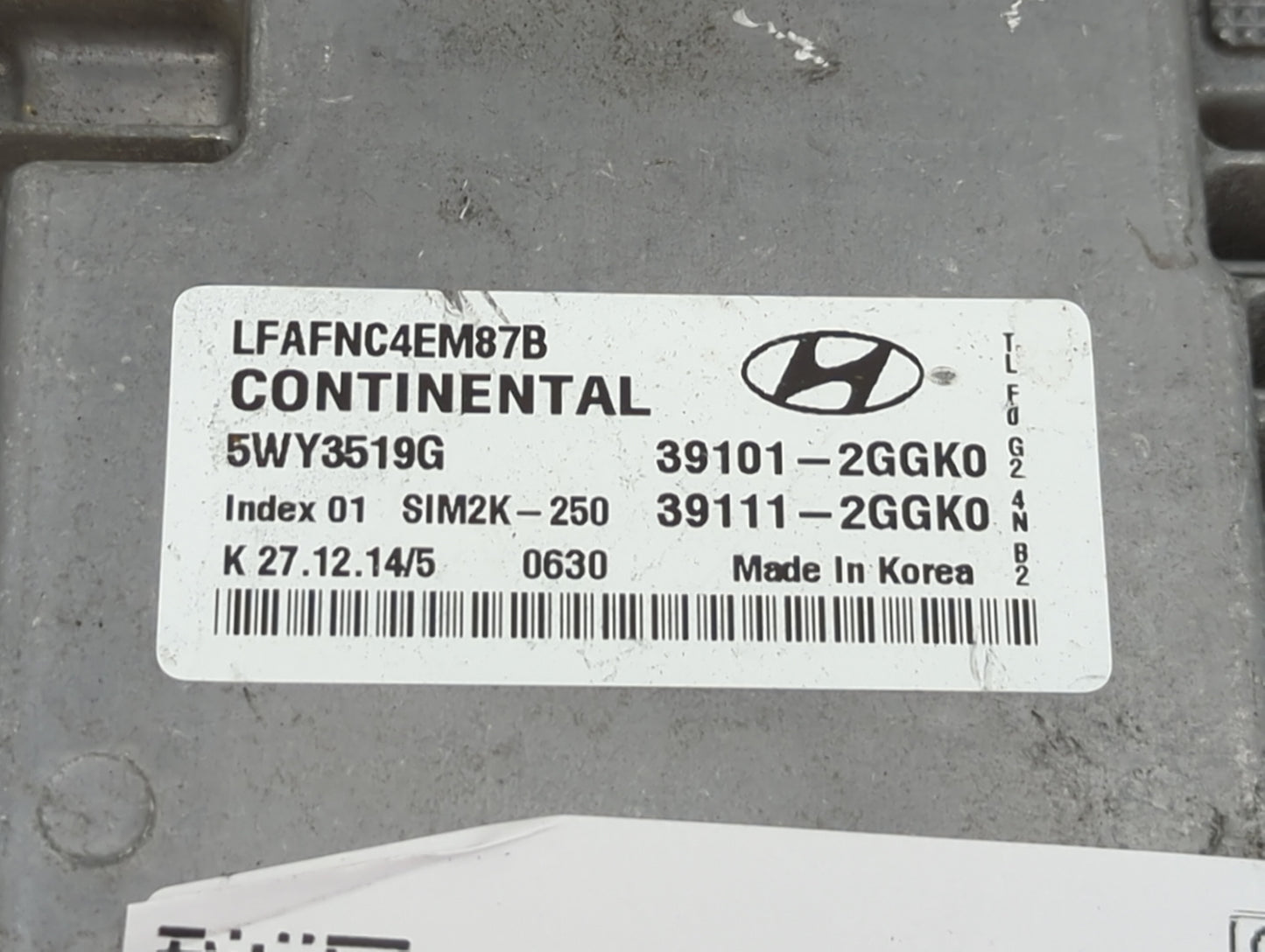 2015-2017 Hyundai Sonata PCM Engine Control Computer ECU ECM PCU OEM P/N:LFAFNC4EM87B 5WY3519G Fits Fits 2015 2016 2017 OEM 