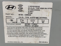 2015 Hyundai Sonata Radio AM FM Cd Player Receiver Replacement P/N:96180-C20504X A5HEC00200A Fits OEM Used Auto Parts - Oemu
