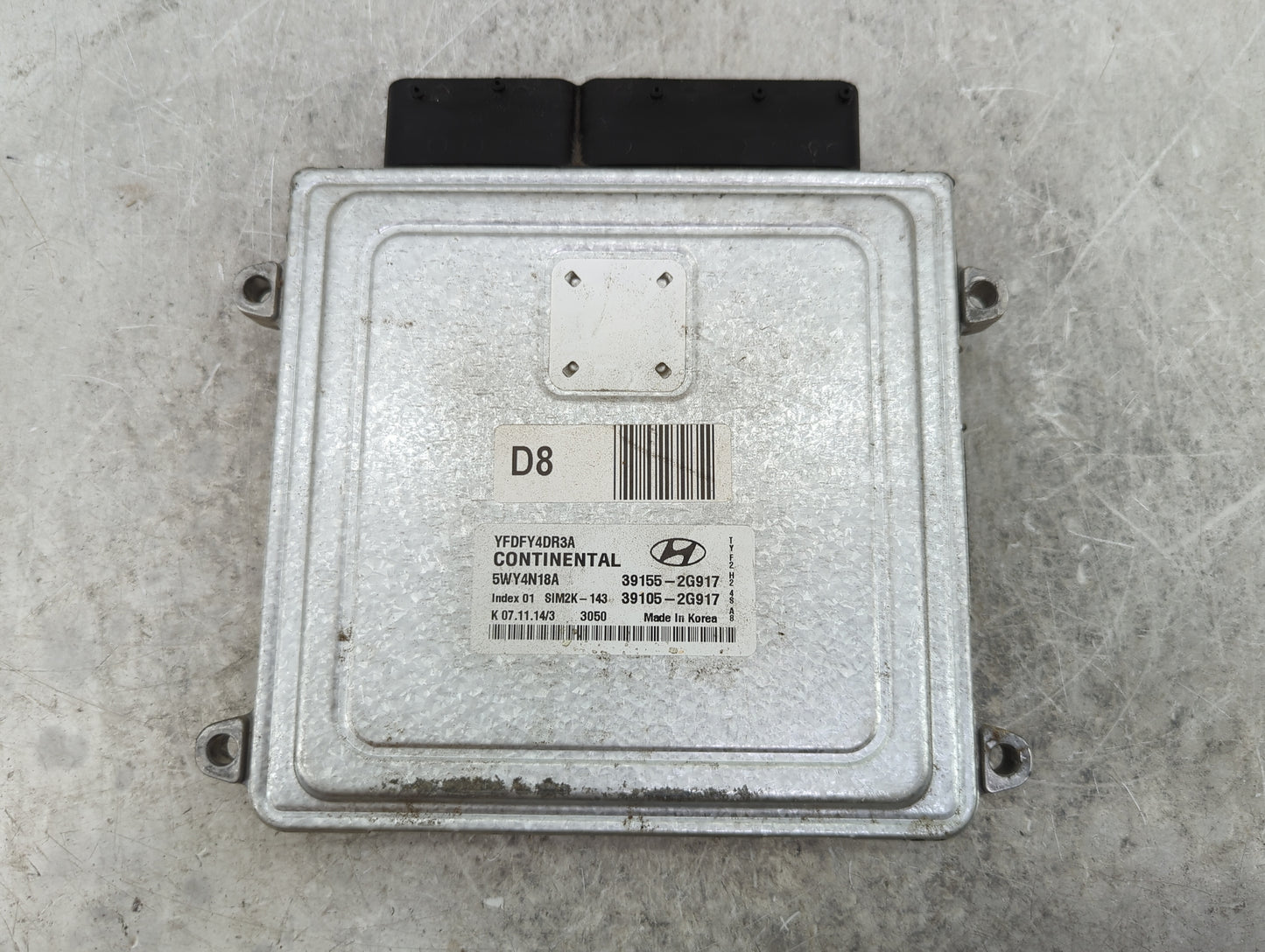 2011-2015 Hyundai Sonata PCM Engine Control Computer ECU ECM PCU OEM P/N:39155-2G917 39105-2G917 Fits OEM Used Auto Parts - 