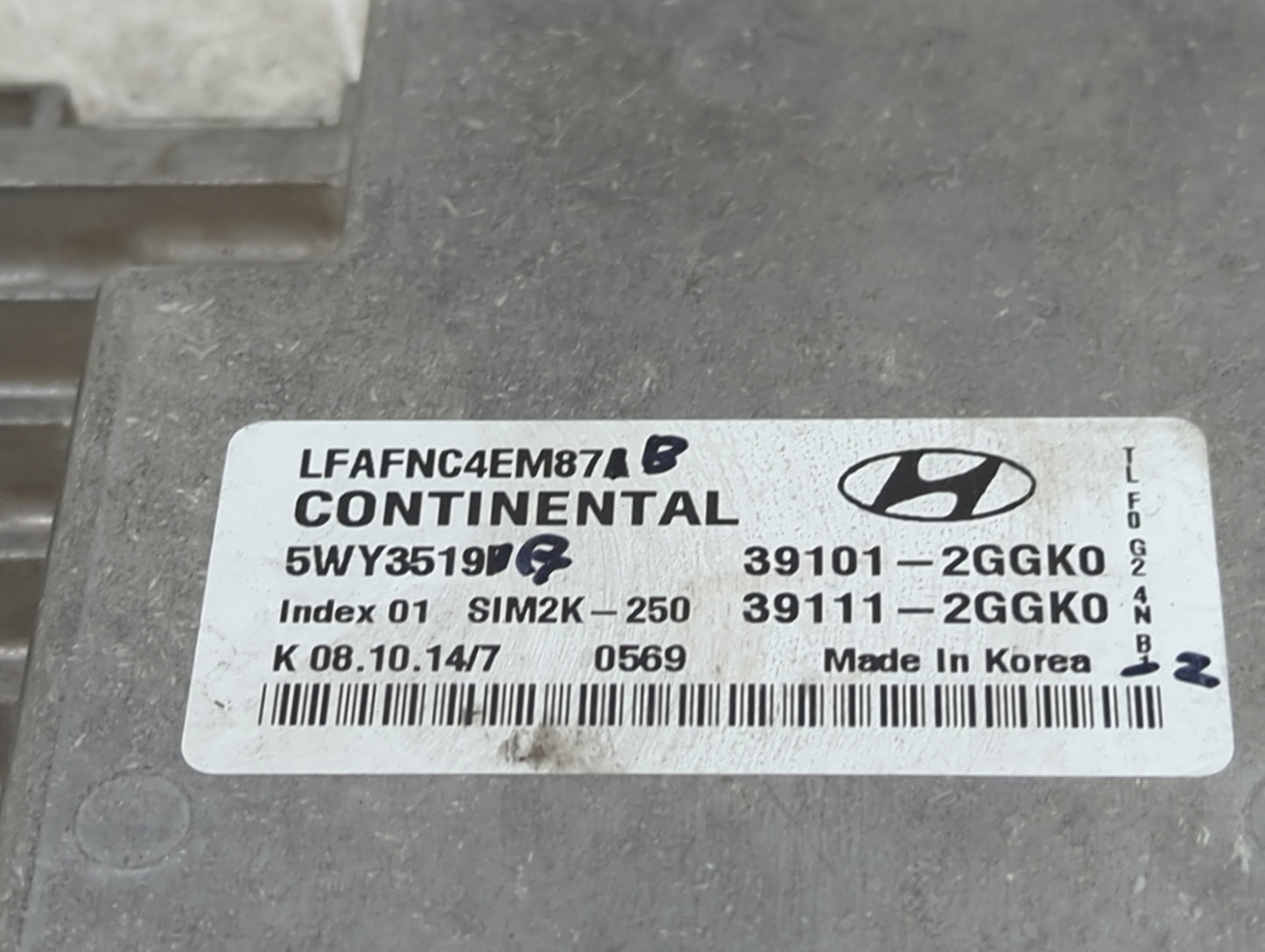 2015-2017 Hyundai Sonata PCM Engine Control Computer ECU ECM PCU OEM P/N:39101-2GGK0 39111-2GGK0, 5WY3519 Fits Fits 2015 201