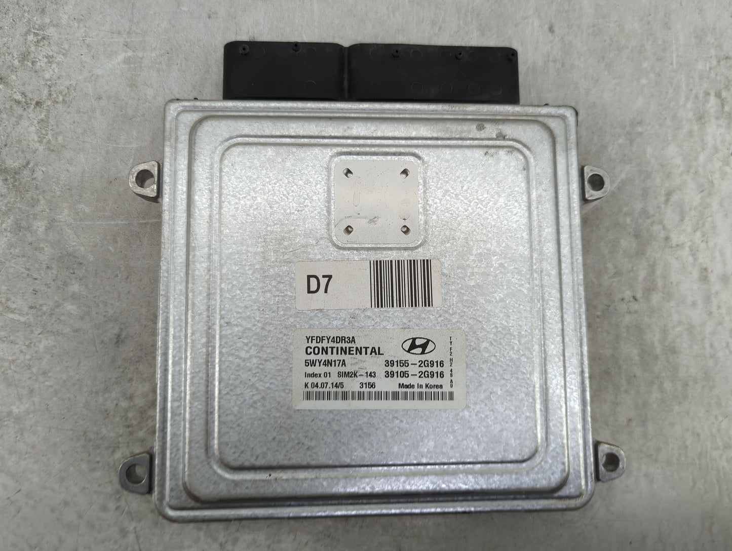 2011-2015 Hyundai Sonata PCM Engine Control Computer ECU ECM PCU OEM P/N:39155-2G916 39105-2G916 Fits OEM Used Auto Parts - 