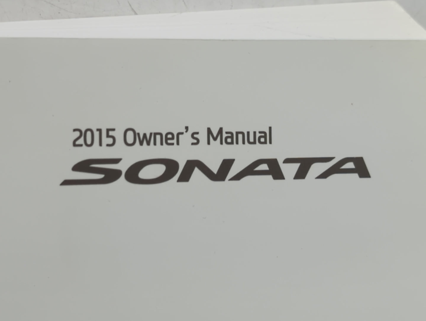 2015 Hyundai Sonata Owners Manual Book Guide P/N:FC10-EU46C OEM Used Auto Parts - Oemusedautoparts1.com