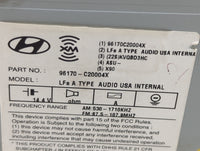 2015 Hyundai Sonata Radio AM FM Cd Player Receiver Replacement P/N:96170C20004X 96170-C20004X Fits OEM Used Auto Parts - Oem