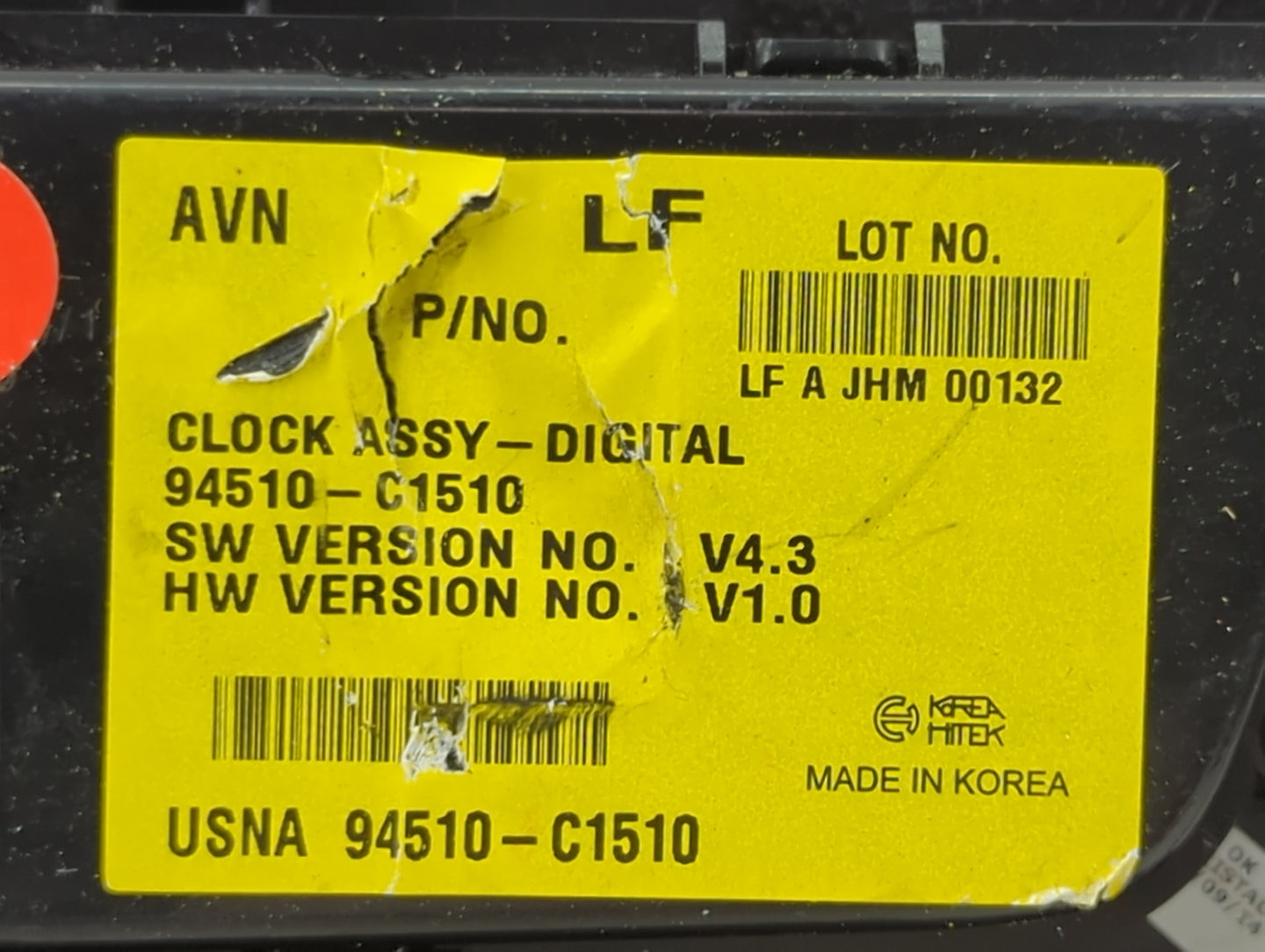 2015-2017 Hyundai Sonata Climate Control Module Temperature AC/Heater Replacement P/N:94510-C1510 Fits Fits 2015 2016 2017 O