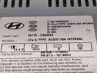 2015 Hyundai Sonata Radio AM FM Cd Player Receiver Replacement P/N:96170-C20004X 96170C20004X Fits OEM Used Auto Parts - Oem