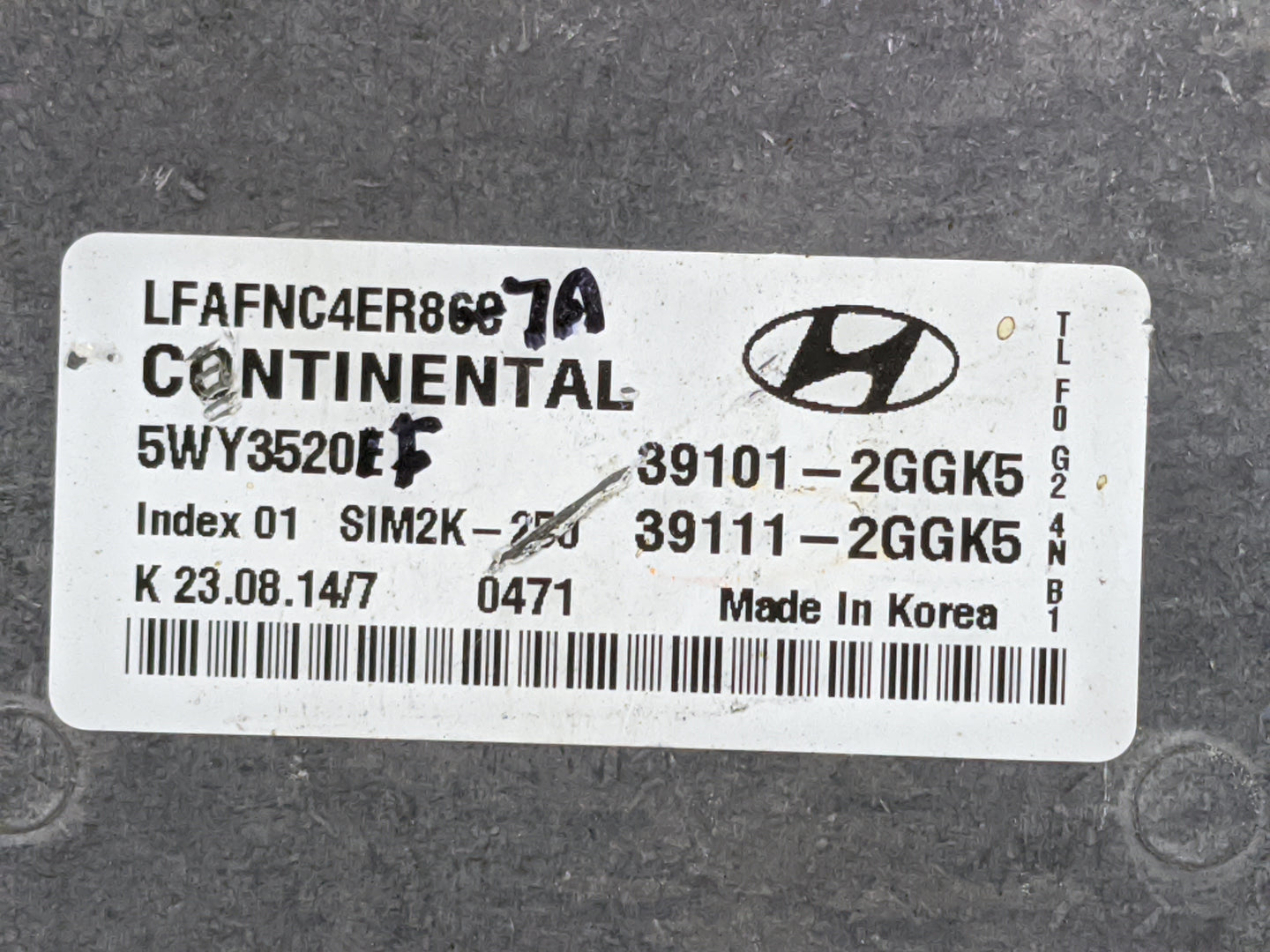 2015-2017 Hyundai Sonata PCM Engine Control Computer ECU ECM PCU OEM P/N:39101-2GGK5 39111-2GGK5 Fits Fits 2015 2016 2017 OE