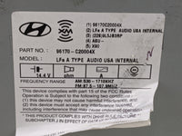 2015 Hyundai Sonata Radio AM FM Cd Player Receiver Replacement P/N:96170C20004X 96170-C20004X, A5FE900255A Fits OEM Used Aut