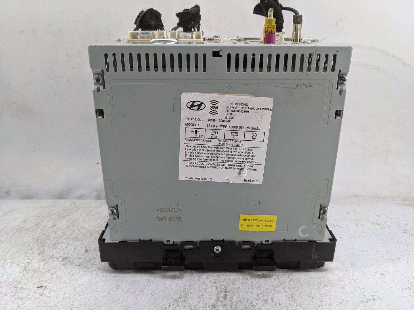 2015-2017 Hyundai Sonata Radio AM FM Cd Player Receiver Replacement P/N:96180-C20004X A5LF100715A Fits Fits 2015 2016 2017 O