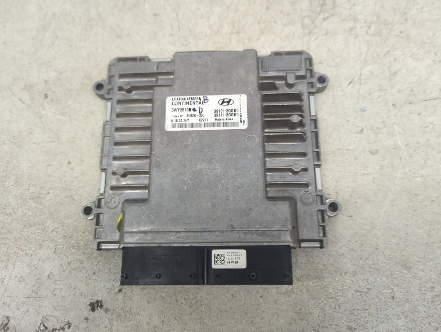 2015-2017 Hyundai Sonata PCM Engine Control Computer ECU ECM PCU OEM P/N:39101-2GGK0 39111-2GGK0 Fits Fits 2015 2016 2017 OE