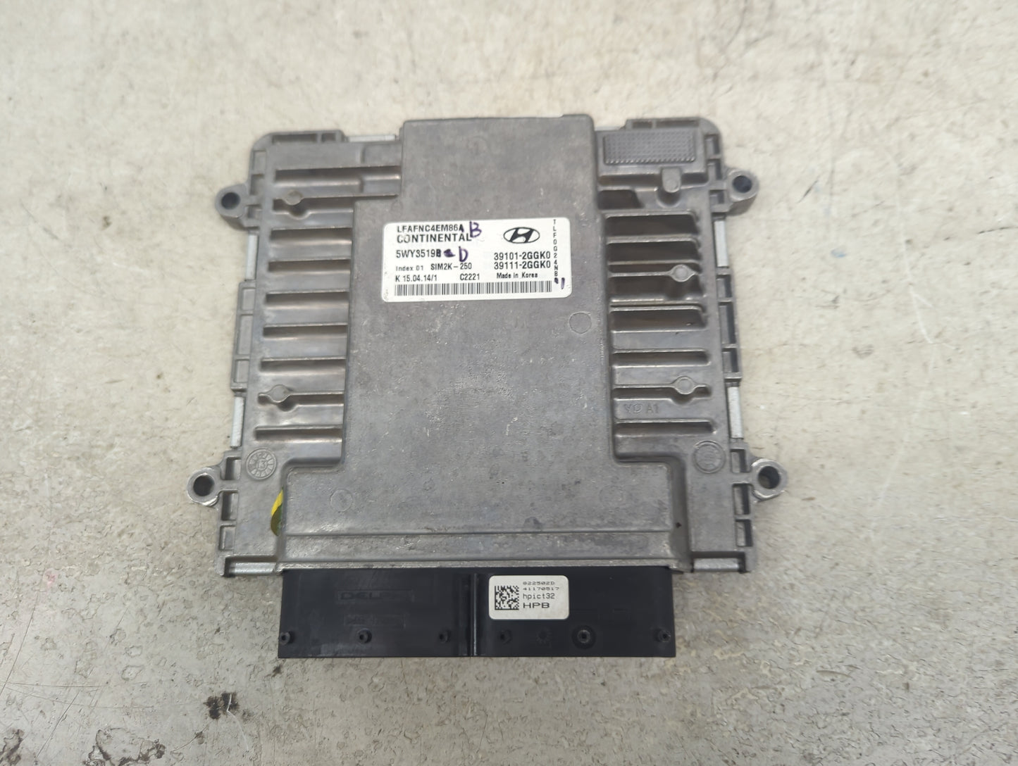 2015-2017 Hyundai Sonata PCM Engine Control Computer ECU ECM PCU OEM P/N:39101-2GGK0 39111-2GGK0 Fits Fits 2015 2016 2017 OE