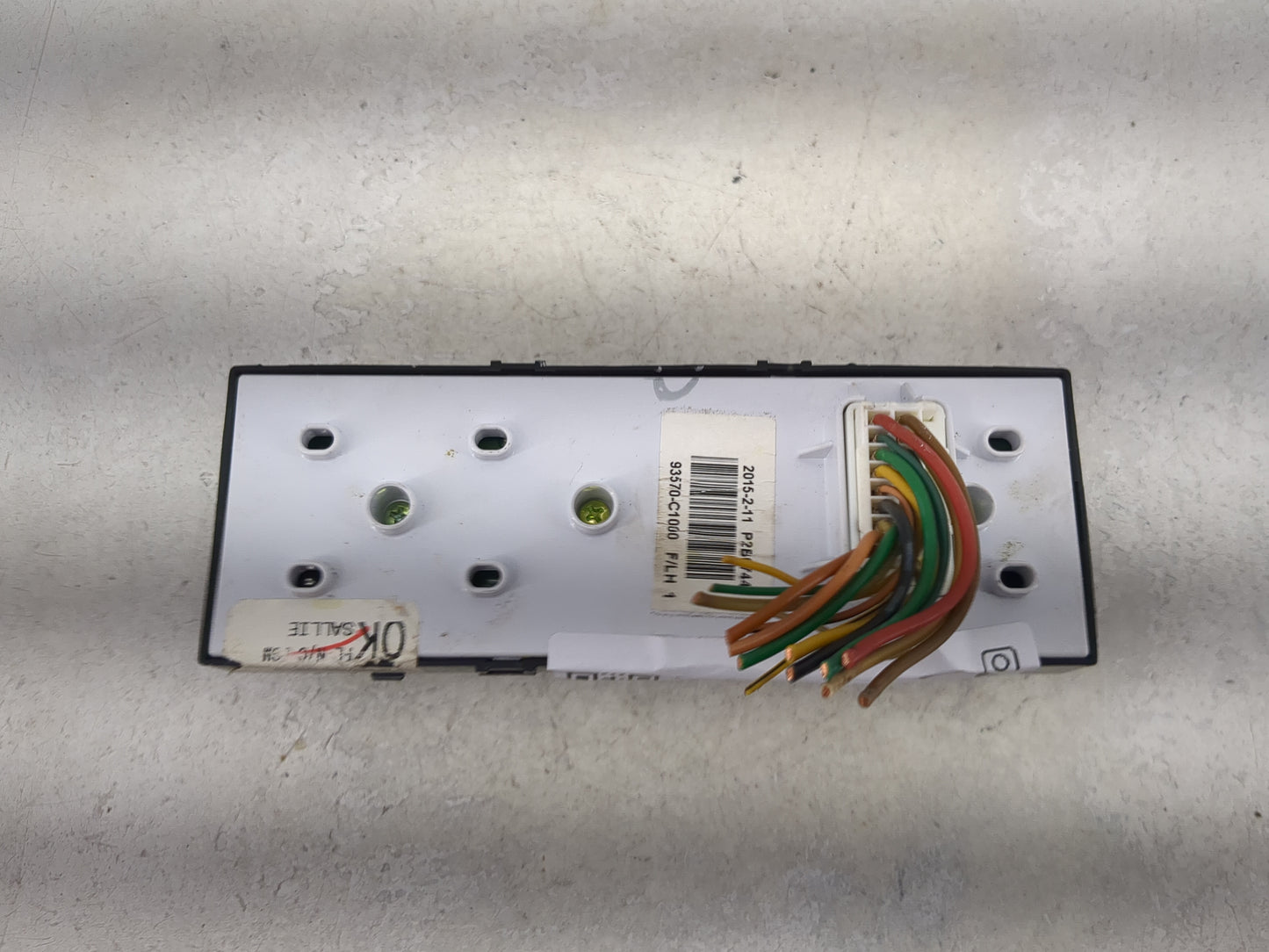 2015-2019 Hyundai Sonata Master Power Window Switch Replacement Driver Side Left P/N:93570-C1000 Fits OEM Used Auto Parts - 
