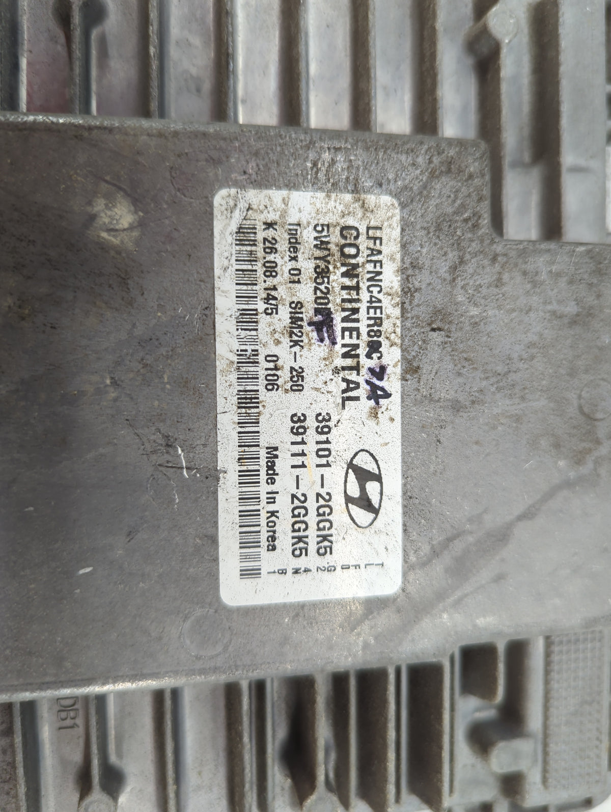 2015-2017 Hyundai Sonata PCM Engine Control Computer ECU ECM PCU OEM P/N:39101-2GGK5 39111-2GGK5, 5WY3G520F Fits 2015 2016 2