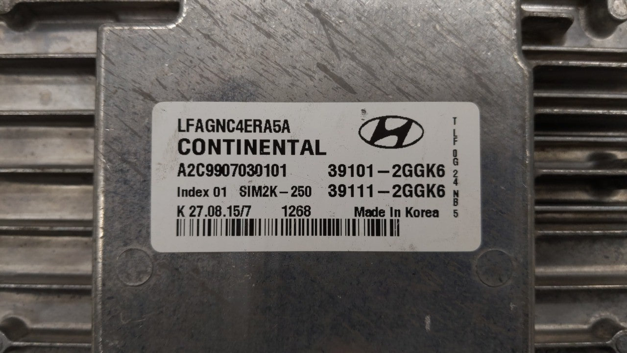 2015-2017 Hyundai Sonata PCM Engine Control Computer ECU ECM PCU OEM P/N:39101-2GGK5 39101-2GGK6 Fits Fits 2015 2016 2017 OE