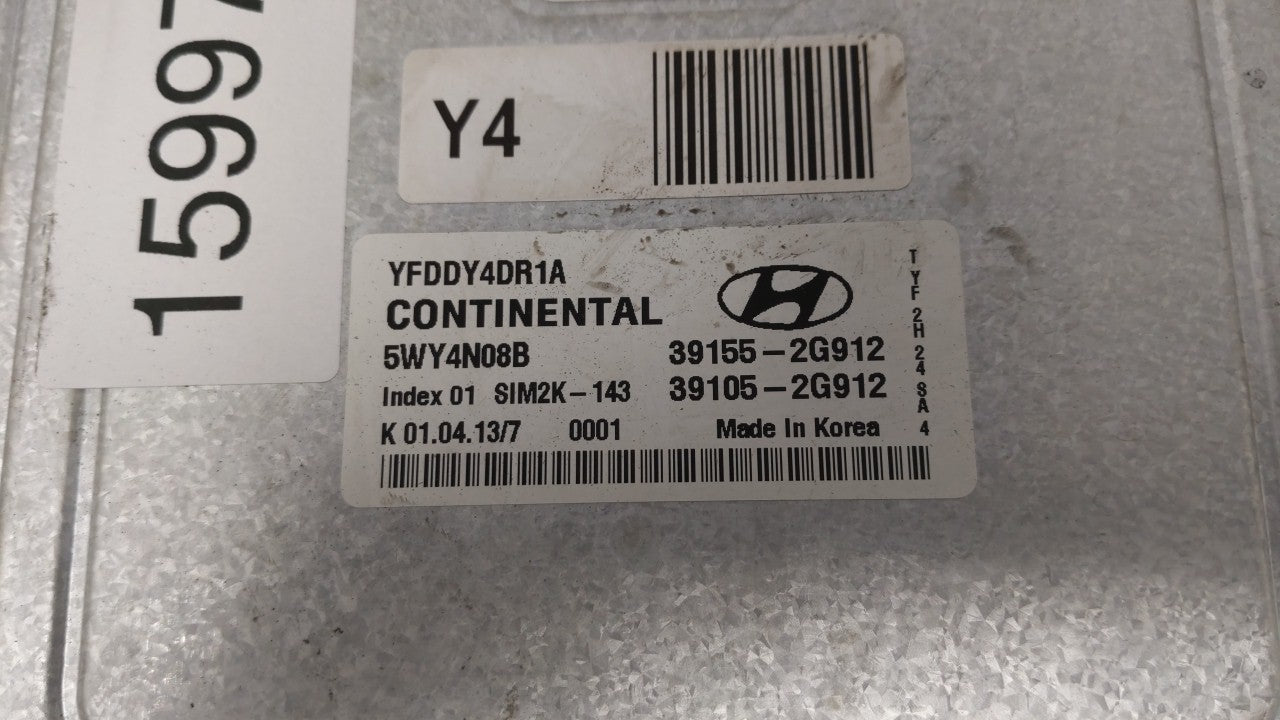 2011-2015 Hyundai Sonata PCM Engine Control Computer ECU ECM PCU OEM P/N:39155-2G912 39105-2G912 Fits OEM Used Auto Parts - 