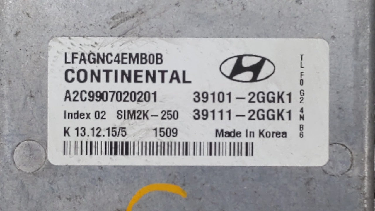 2015-2017 Hyundai Sonata PCM Engine Control Computer ECU ECM PCU OEM P/N:39101-2GGK0 39101-2GGL4 Fits Fits 2015 2016 2017 OE