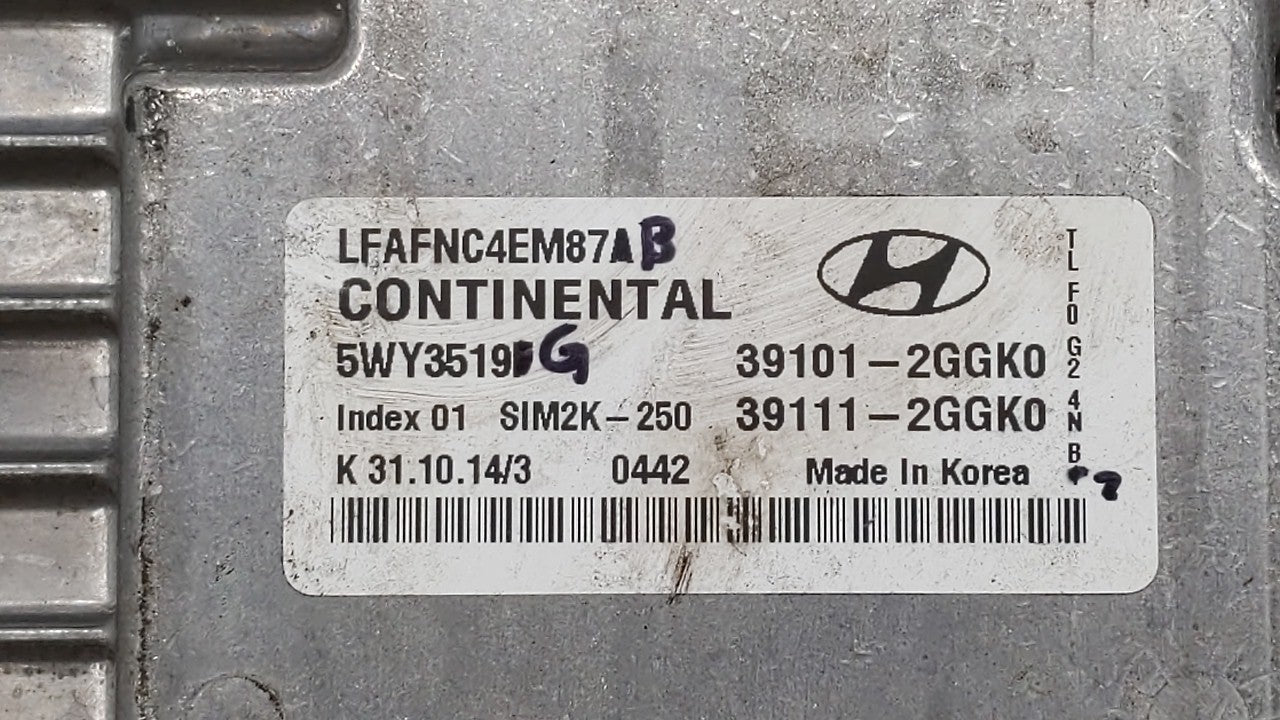 2015-2017 Hyundai Sonata PCM Engine Control Computer ECU ECM PCU OEM P/N:39101-2GGK0 39101-2GGL4 Fits Fits 2015 2016 2017 OE