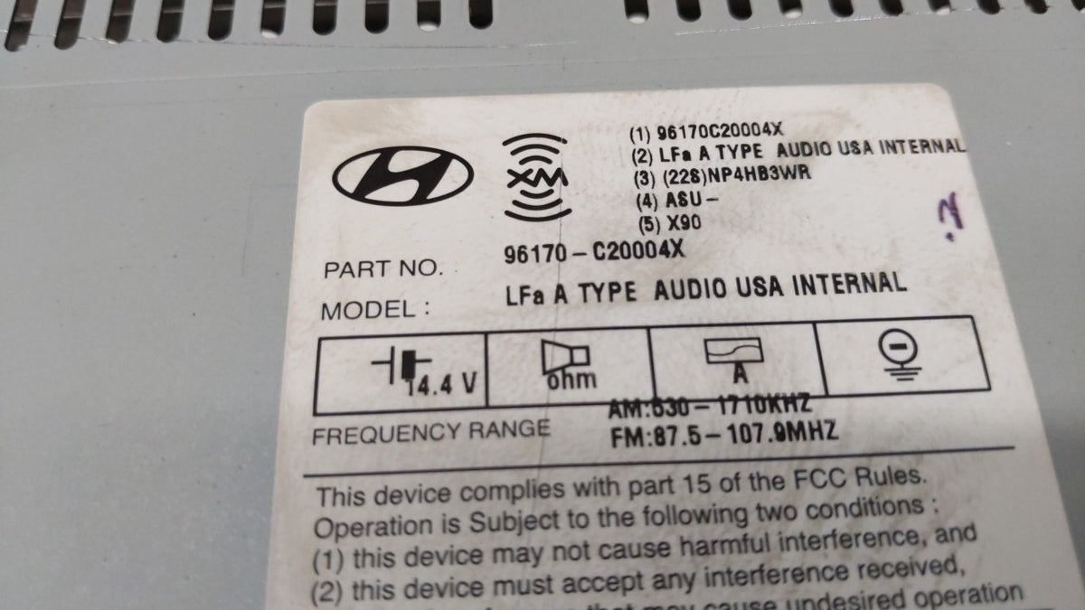 2015-2015 Hyundai Sonata Am Fm Cd Player Radio Receiver 226537 - Oemusedautoparts1.com