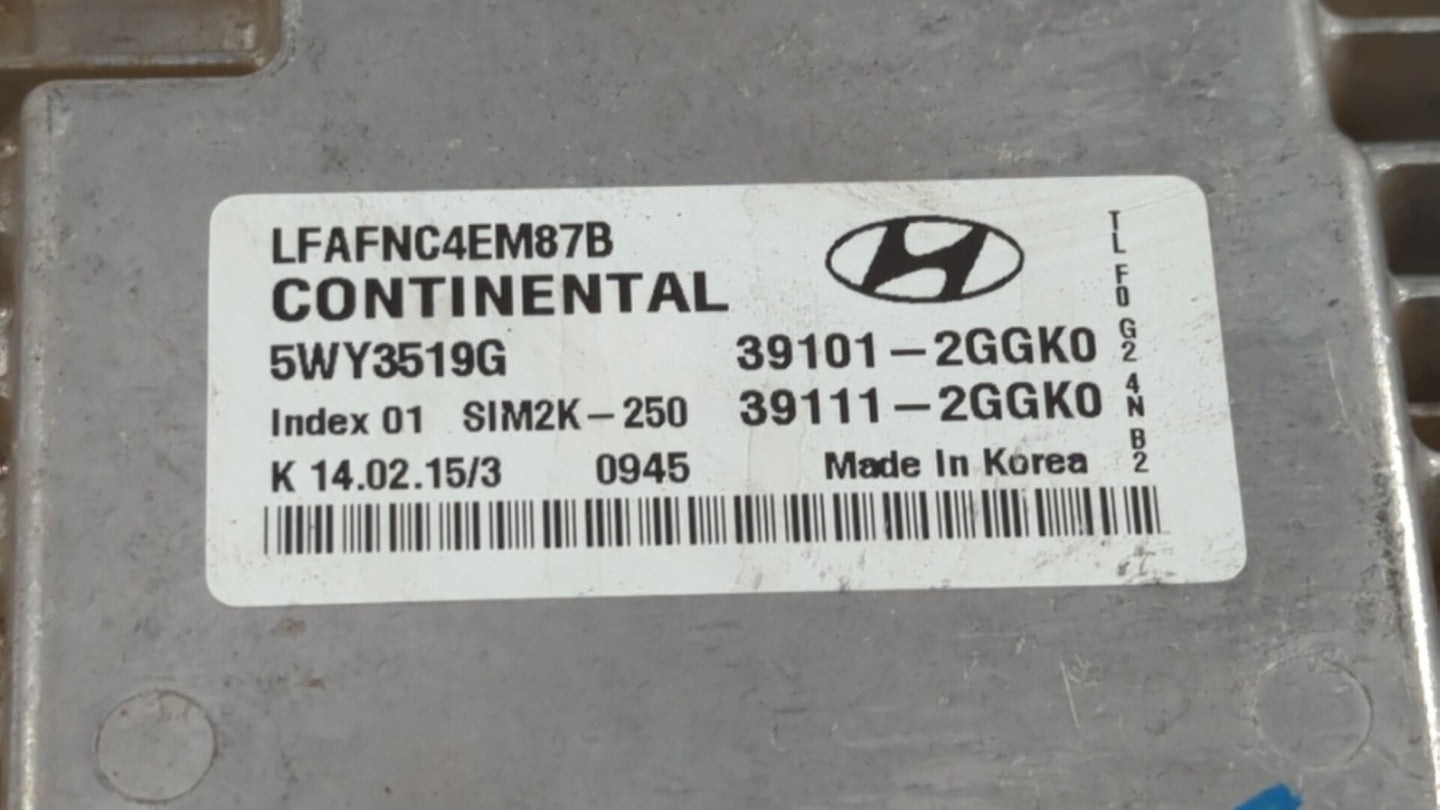 2015-2017 Hyundai Sonata PCM Engine Control Computer ECU ECM PCU OEM P/N:39101-2GGL2 39111-2GGL2 Fits Fits 2015 2016 2017 OE
