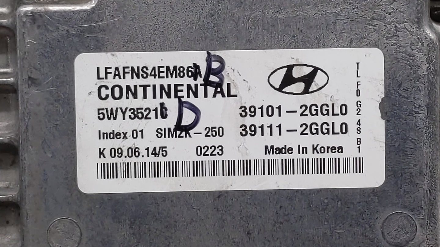 2015-2017 Hyundai Sonata PCM Engine Control Computer ECU ECM PCU OEM P/N:39101-2GGL0 39111-2GGL0 Fits Fits 2015 2016 2017 OE