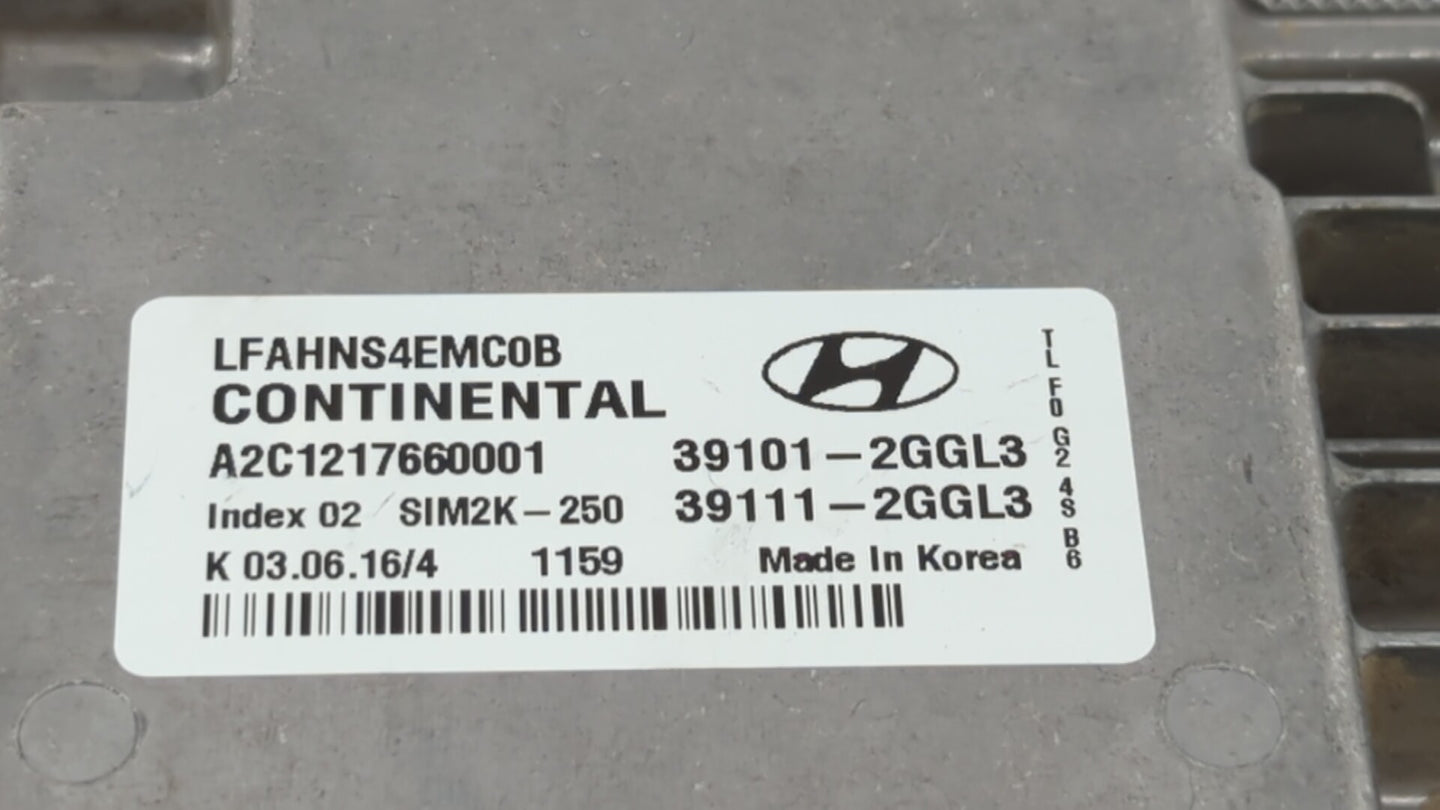 2015-2017 Hyundai Sonata PCM Engine Control Computer ECU ECM PCU OEM P/N:39101-2GGL3 39111-2GGL3 Fits Fits 2015 2016 2017 OE