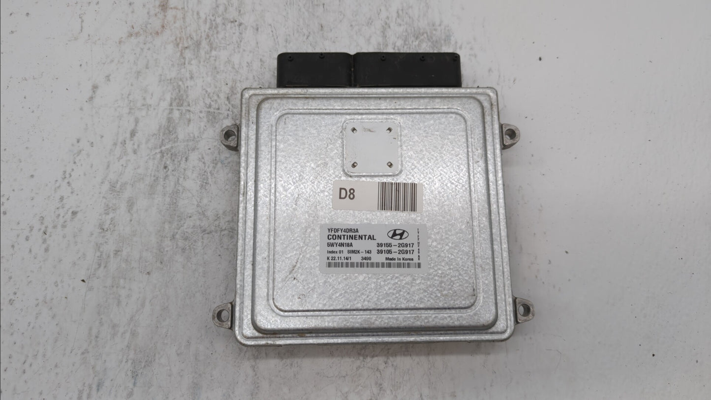 2011-2015 Hyundai Sonata PCM Engine Control Computer ECU ECM PCU OEM P/N:39155-2G916 39105-2G916 Fits OEM Used Auto Parts - 