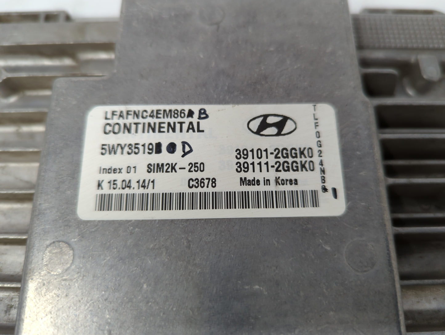 2015-2017 Hyundai Sonata PCM Engine Control Computer ECU ECM PCU OEM P/N:39101-2GGK0 39101-2GGL4 Fits Fits 2015 2016 2017 OE