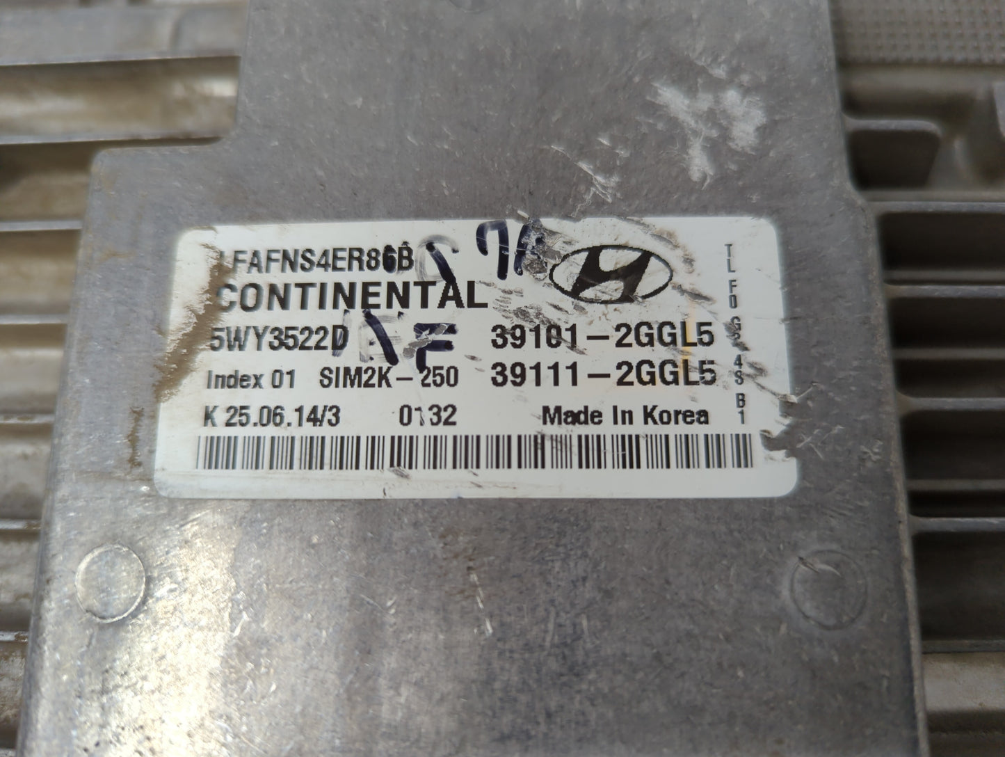 2015-2017 Hyundai Sonata PCM Engine Control Computer ECU ECM PCU OEM P/N:39101-2GGL5 39111-2GGL5 Fits Fits 2015 2016 2017 OE