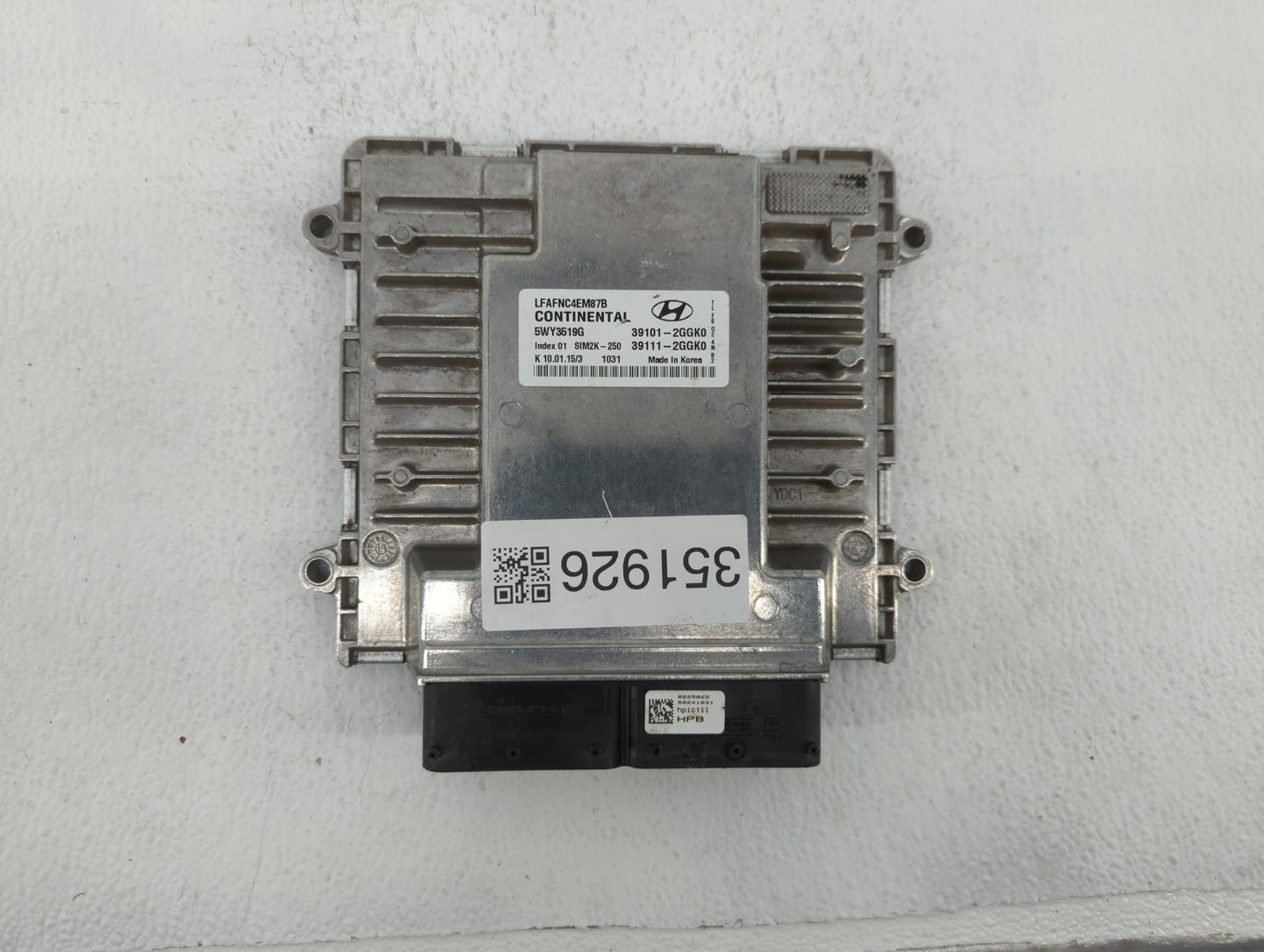 2015-2017 Hyundai Sonata PCM Engine Control Computer ECU ECM PCU OEM P/N:39101-2GGL2 39111-2GGL2 Fits Fits 2015 2016 2017 OE
