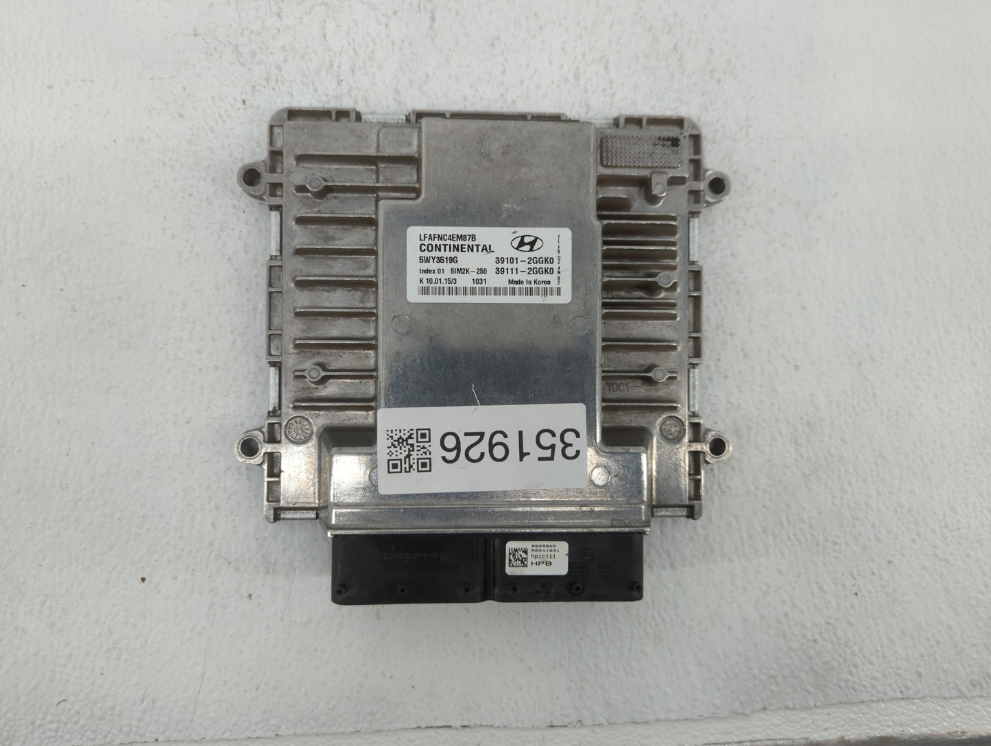 2015-2017 Hyundai Sonata PCM Engine Control Computer ECU ECM PCU OEM P/N:39101-2GGL2 39111-2GGL2 Fits Fits 2015 2016 2017 OE