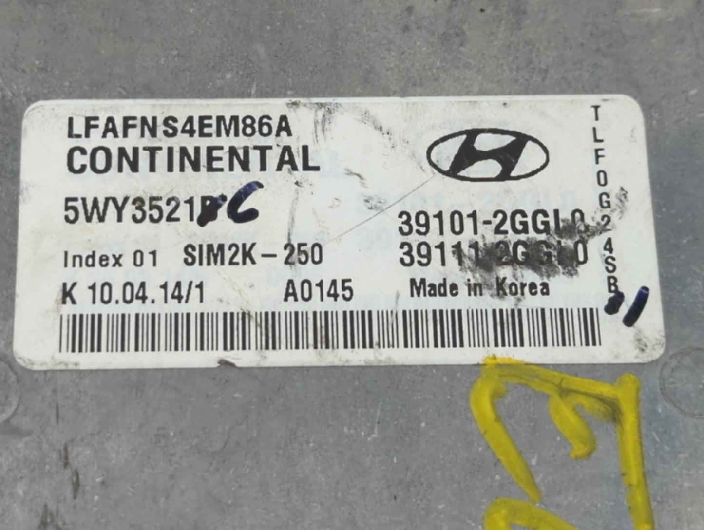 2015-2017 Hyundai Sonata PCM Engine Control Computer ECU ECM PCU OEM P/N:39101-2GGL2 39111-2GGL2 Fits Fits 2015 2016 2017 OE