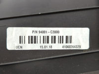 2015 Hyundai Sonata Instrument Cluster Speedometer Gauges P/N:94001-C2000 Fits OEM Used Auto Parts - Oemusedautoparts1.com