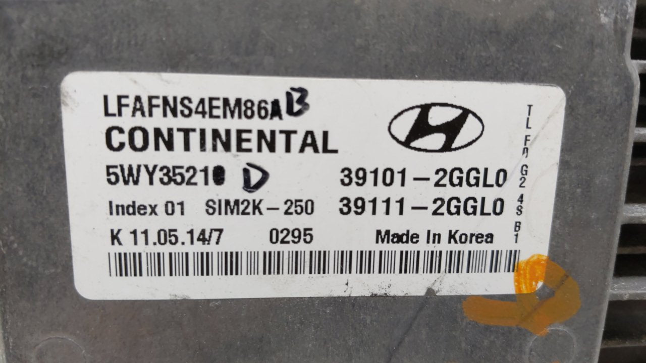 2015 Hyundai Sonata PCM Engine Control Computer ECU ECM PCU OEM P/N:39101-2GGL0 Fits OEM Used Auto Parts - Oemusedautoparts1