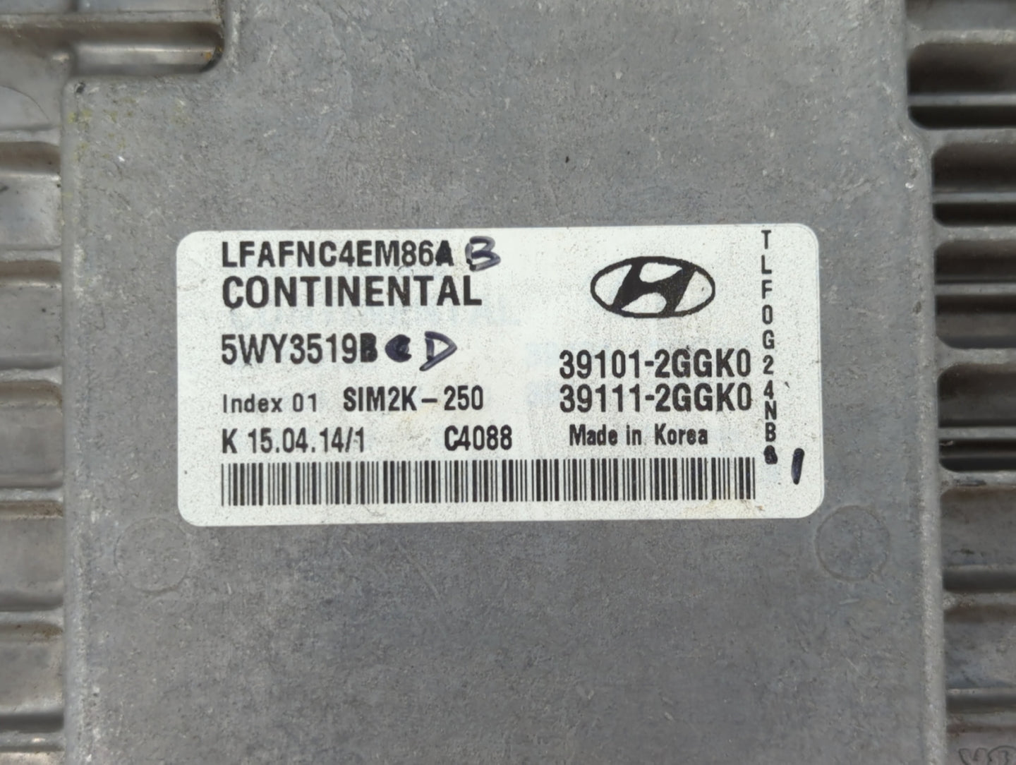 2015-2017 Hyundai Sonata PCM Engine Control Computer ECU ECM PCU OEM P/N:39111-2GGK0 39111-2GGL3 Fits Fits 2015 2016 2017 OE