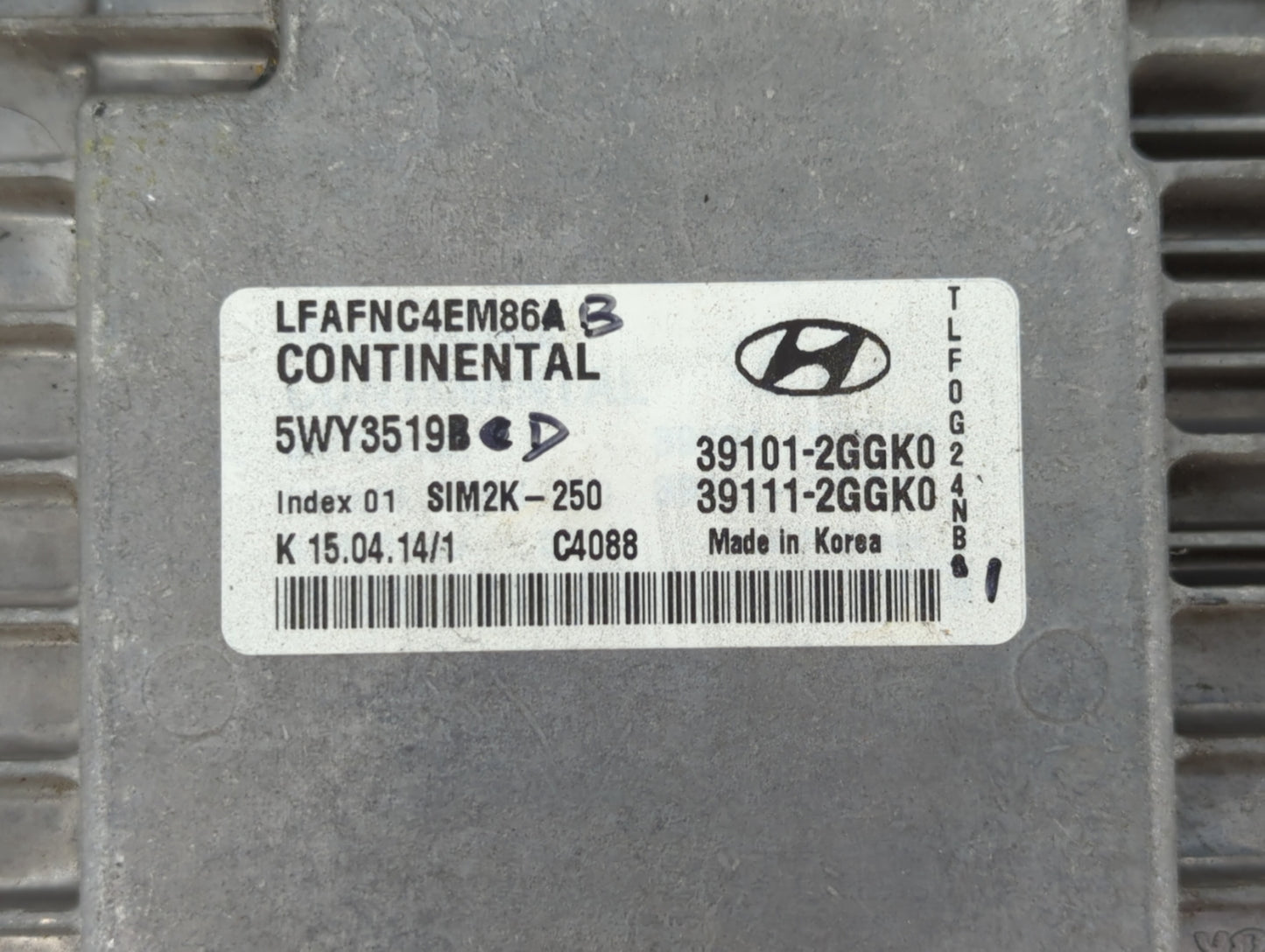2015-2017 Hyundai Sonata PCM Engine Control Computer ECU ECM PCU OEM P/N:39111-2GGK0 39111-2GGL3 Fits Fits 2015 2016 2017 OE